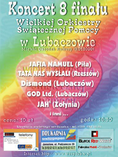 Plakat 8. Finału WOŚP (2000)