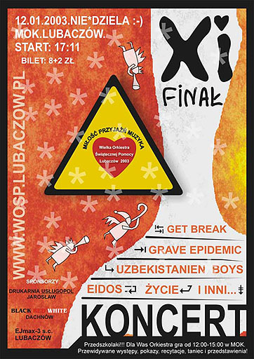 Plakat 11. Finału WOŚP (2003)