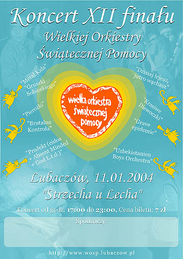 Plakat 12. Finału WOŚP (2004)