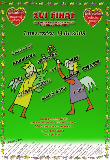 Plakat 16. Finału WOŚP (2008)