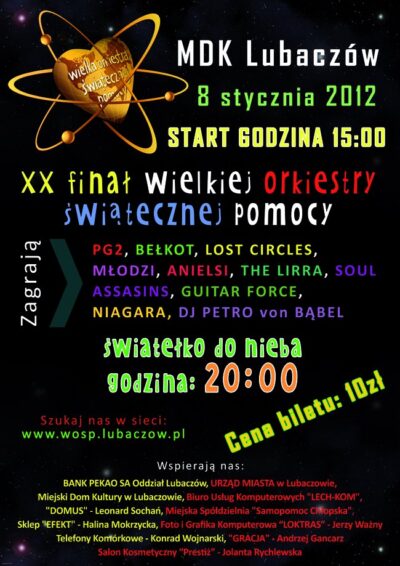 Plakat 20. Finału WOŚP (2012)